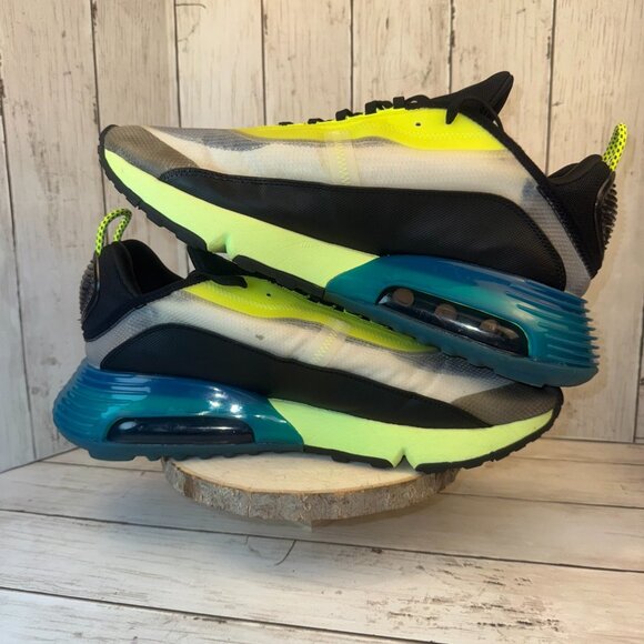 Mens Nike Air Max 2090 White Volt Valerian Blue Black Mens Size 14 BV9977-101 - Picture 8 of 12